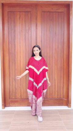Daster Batik Warna Cendana Lengan Pendek