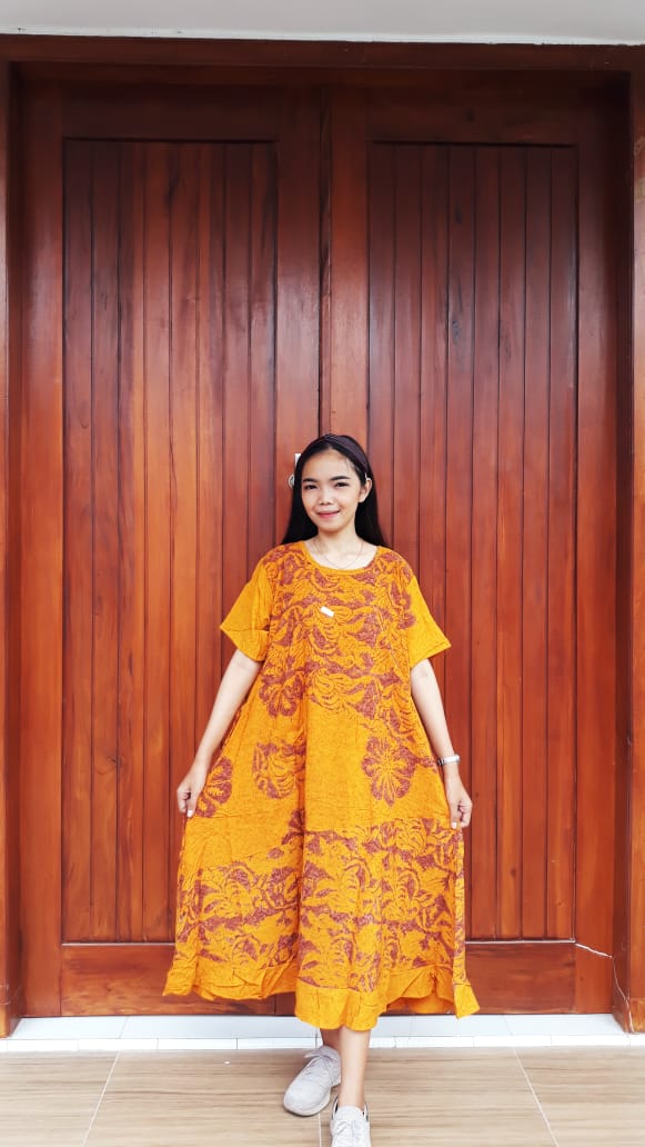 Daster Payung Batik Saku Lengan Pendek