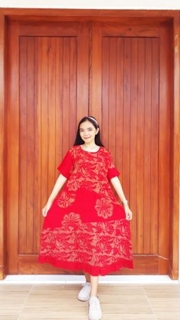 Daster Payung Batik Saku Lengan Pendek