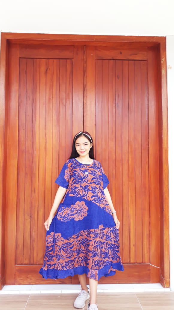 Daster Payung Batik Saku Lengan Pendek