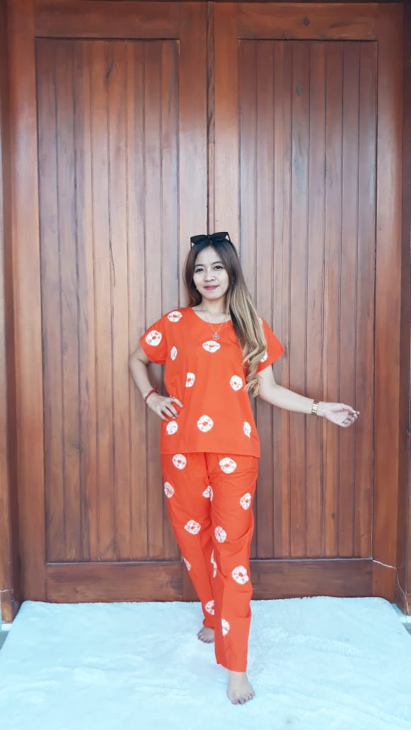 Daster Setelan Batik Jumputan Celana Panjang