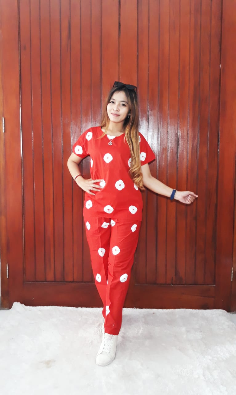 Daster Setelan Batik Jumputan Celana Panjang