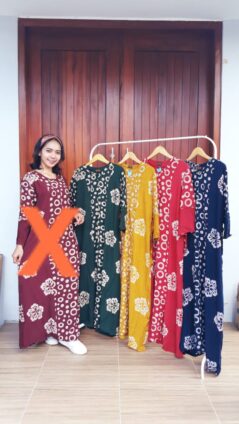 Long Dress Batik Isabella Lengan Panjang