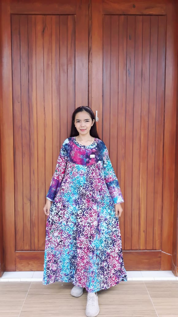 Long Dress Batik Isyana Lengan Panjang