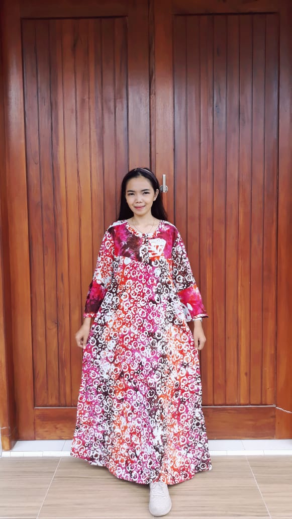 Long Dress Batik Isyana Lengan Panjang