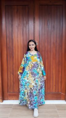 Long Dress Batik Isyana Lengan Panjang