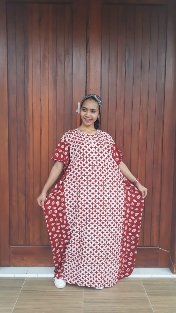 Long Dress Batik Kelelawar Cendana Pendek