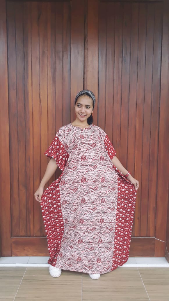 Long Dress Batik Kelelawar Cendana Pendek