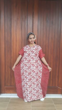 Long Dress Batik Kelelawar Cendana Pendek