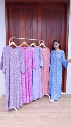 Long Dress Isyana Batik Lengan Panjang