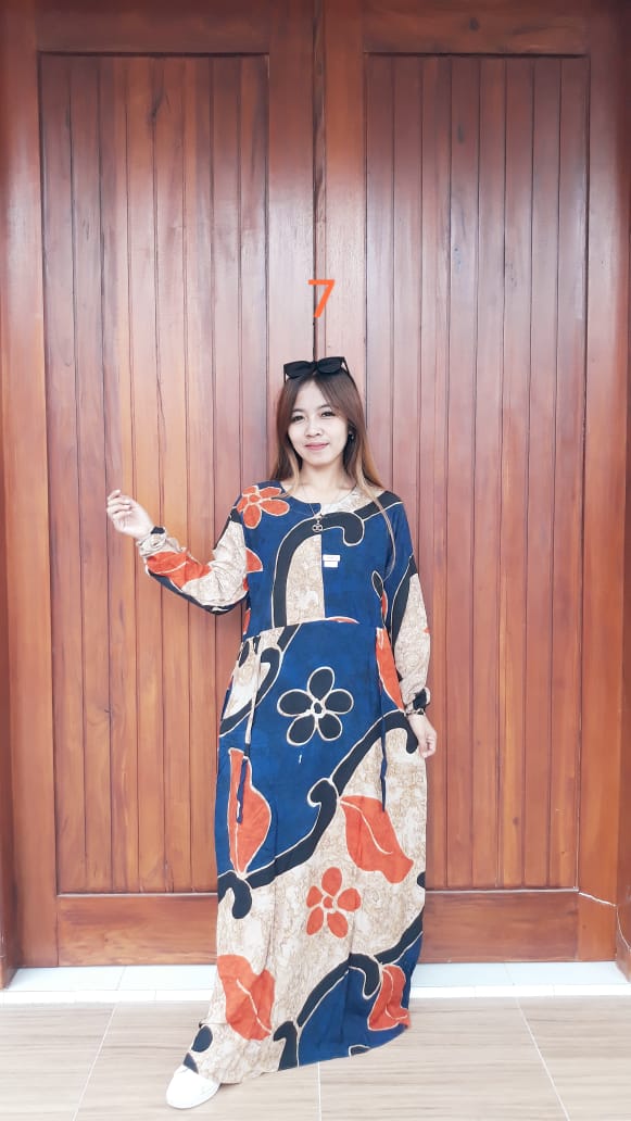 Long Dress Lengan Panjang Batik Talia