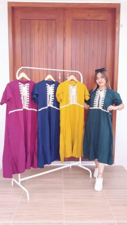 Model Baju Daster Pendek Renda Polos