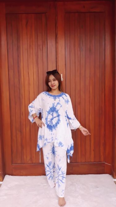 Setelan Celana Panjang Batik Jumputan Rayon