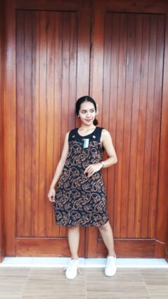 Baju Daster Batik Mini Hitam Yukensi