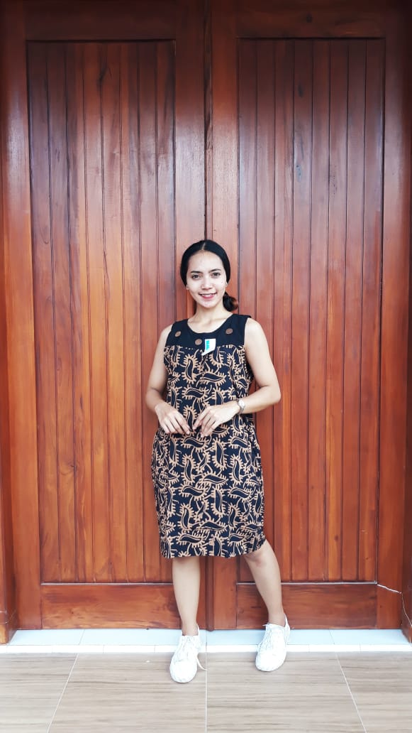 Baju Daster Batik Mini Hitam Yukensi