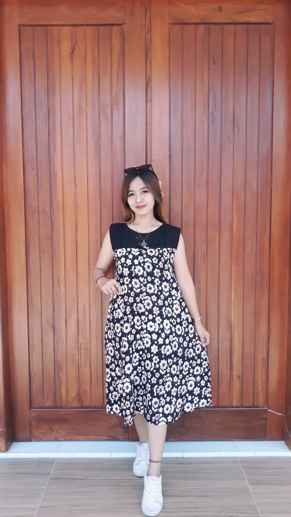 Baju Daster Batik Tanpa Lengan Cantik