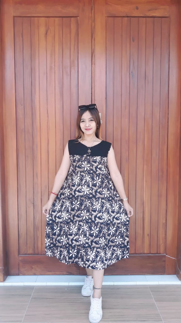 Baju Daster Batik Tanpa Lengan Cantik