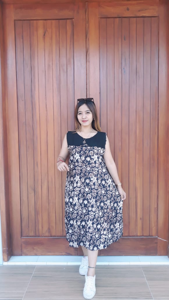 Baju Daster Batik Tanpa Lengan Cantik