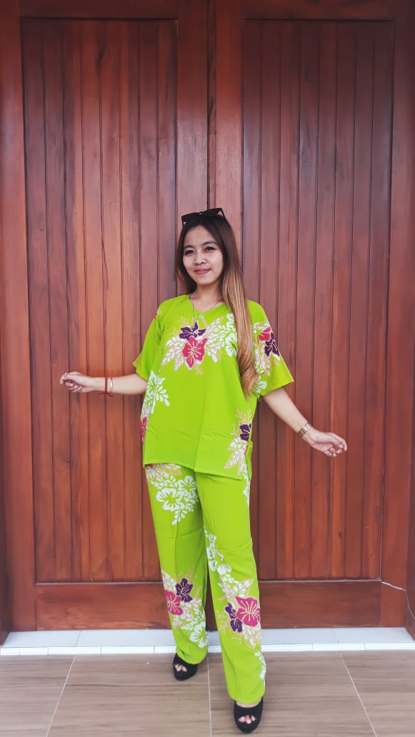 Baju Setelan Batik Celana Panjang Jumbo