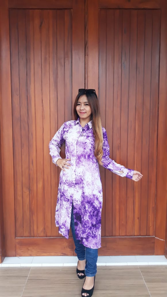 Baju Tunik Batik Tie Dye Jumputan