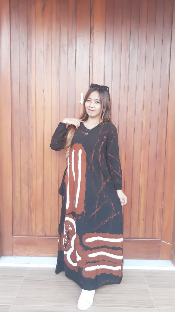 Gamis Batik Cap Malaman Semi Payung