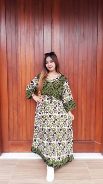 Long Dress Maura Jumbo Lengan 7/8