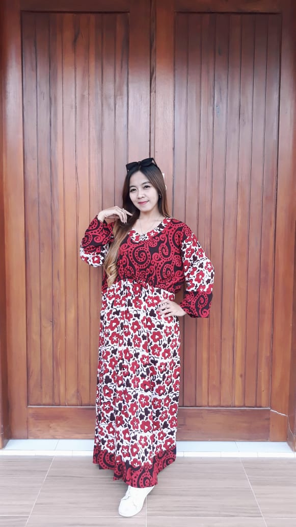 Long Dress Maura Jumbo Lengan 7/8
