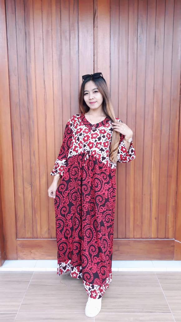 Long Dress Maura Jumbo Lengan 7/8