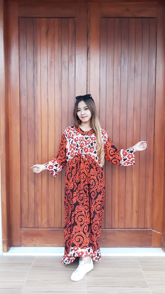 Long Dress Maura Jumbo Lengan 7/8