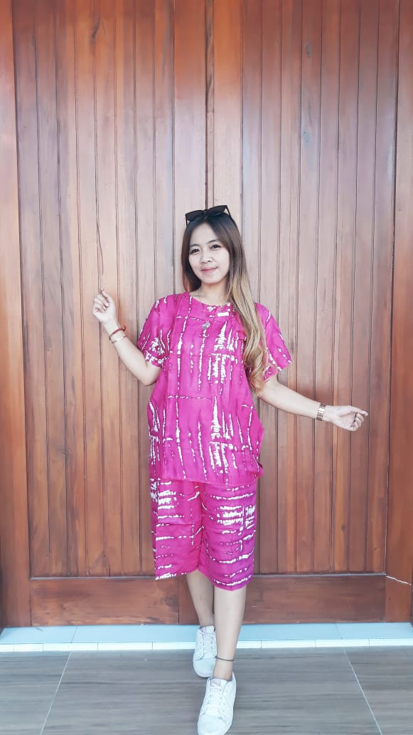 Setelan Batik Murah Celana Lengan Pendek