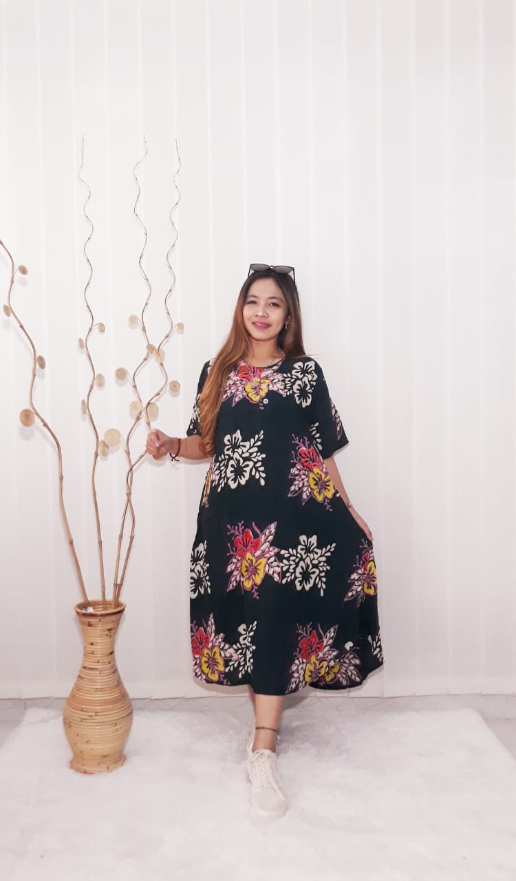 Baju Daster Batik Payung Lengan Pendek