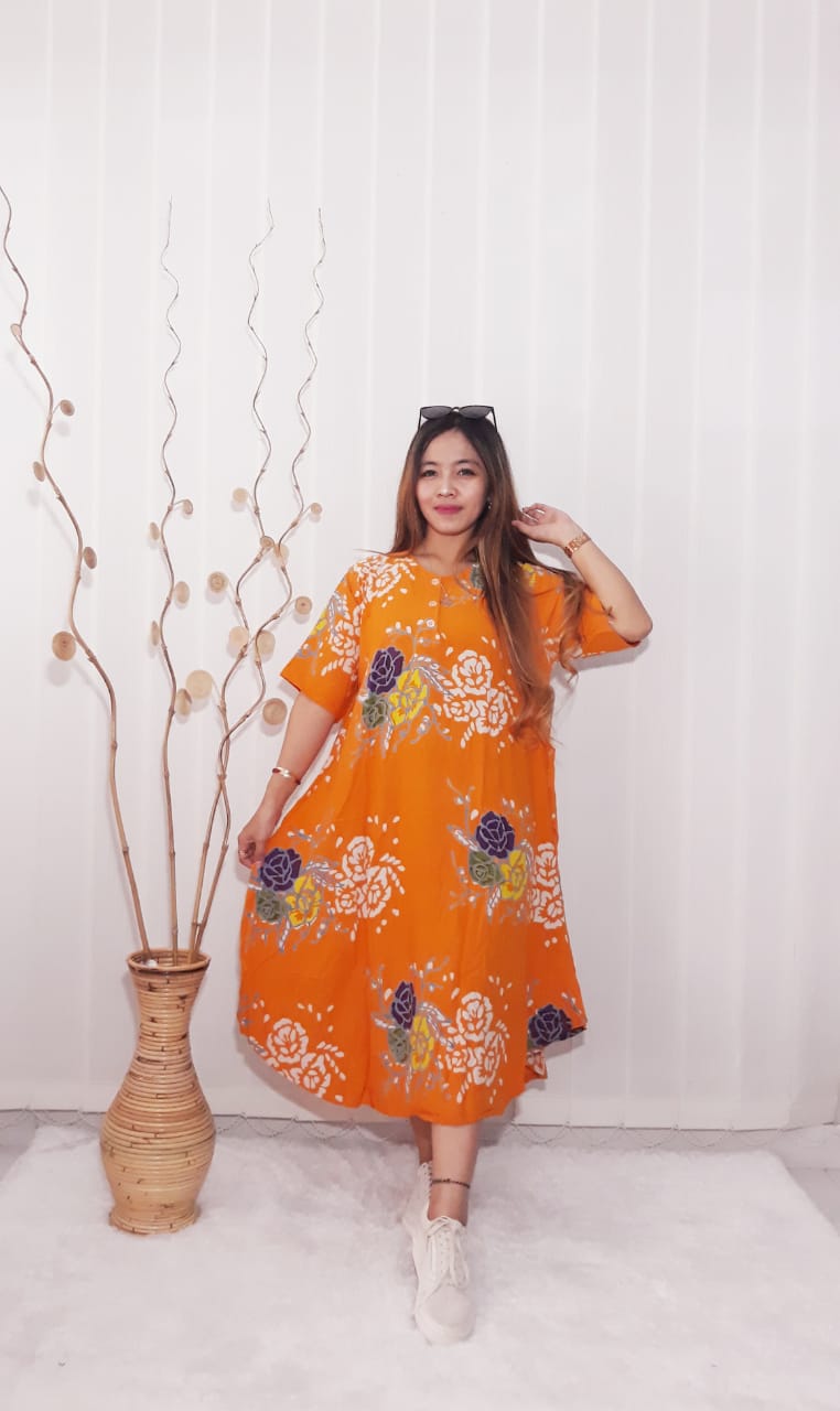 Baju Daster Batik Payung Lengan Pendek