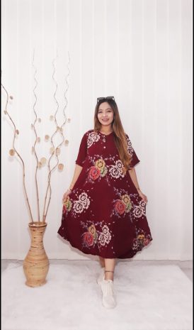 Baju Daster Batik Payung Lengan Pendek
