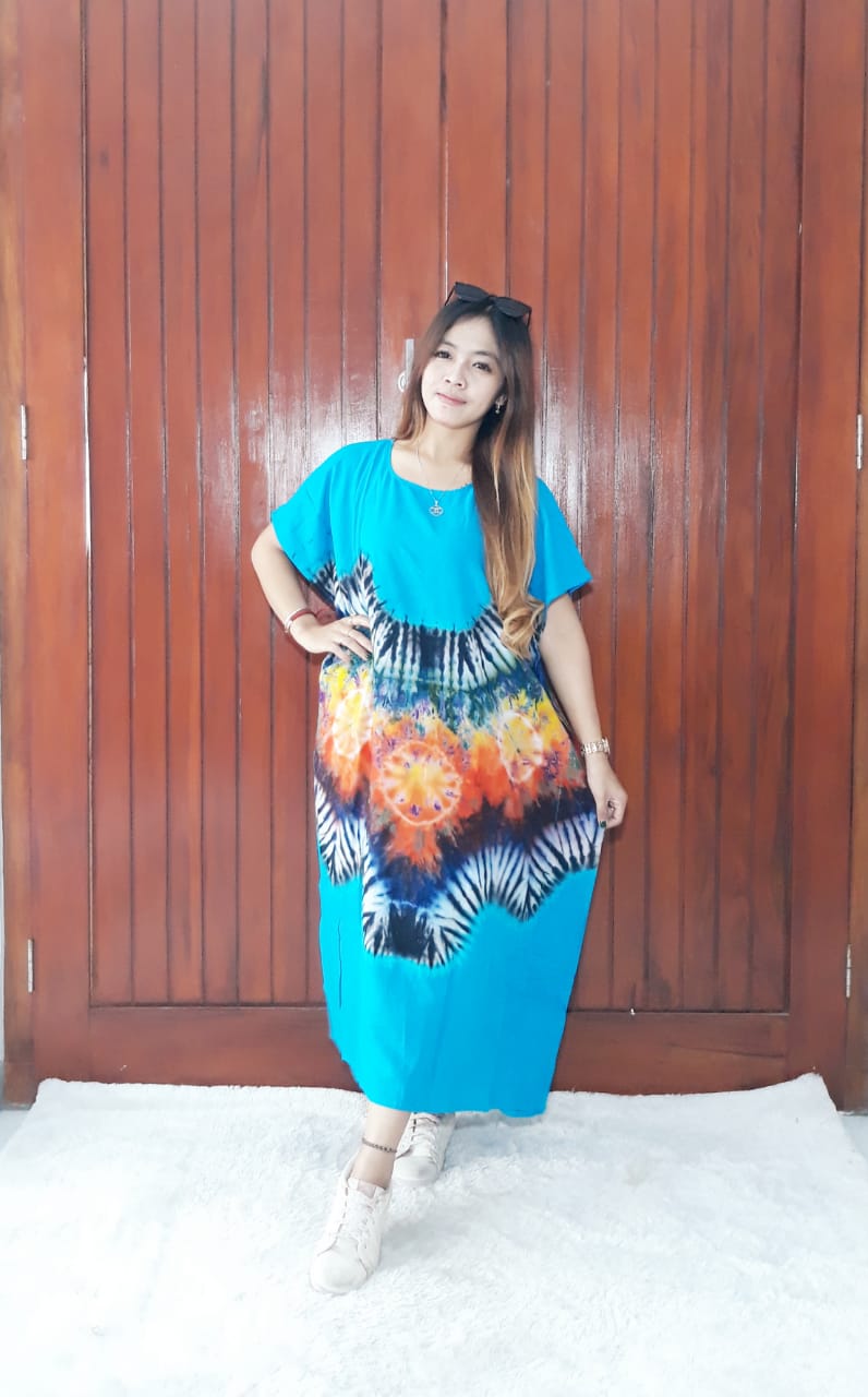 Daster Batik Kelelawar Oblong Tie Dye Pelangi