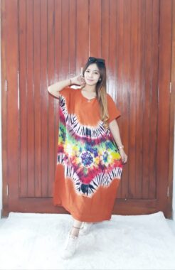 Daster Batik Kelelawar Oblong Tie Dye Pelangi