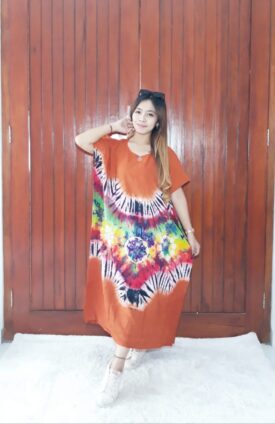 Daster Batik Kelelawar Oblong Tie Dye Pelangi