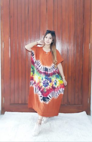 Daster Batik Kelelawar Oblong Tie Dye Pelangi