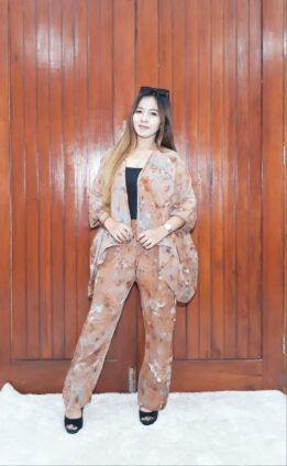 One Set Outer Batik Kelelawar Tie Dye