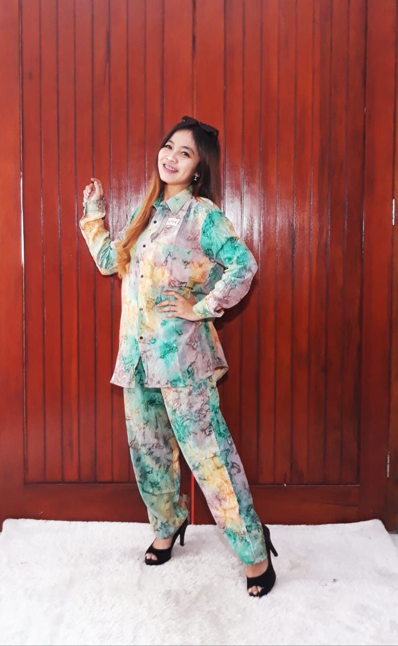 One Set Batik Panjang Tie Dye Super