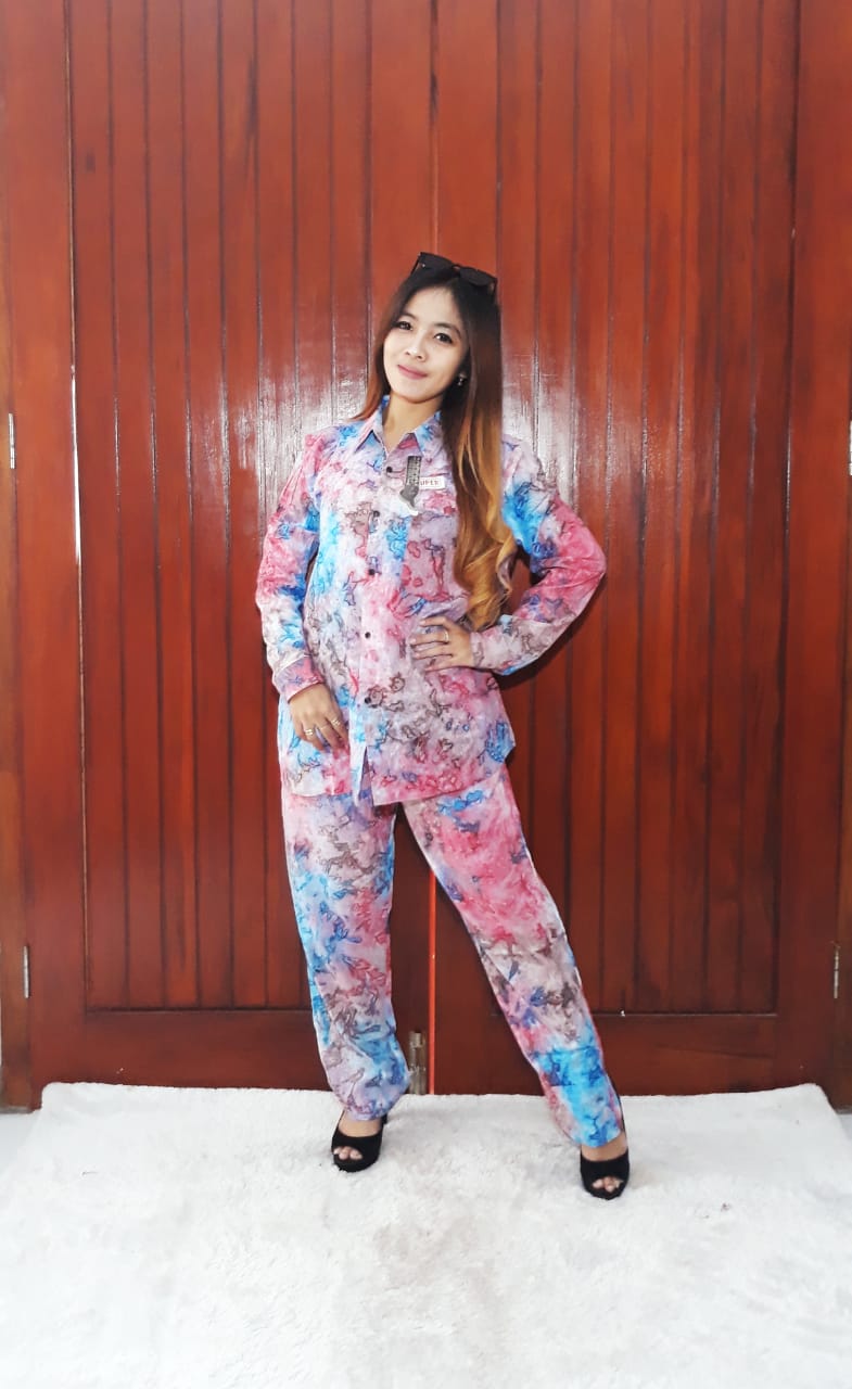 One Set Batik Panjang Tie Dye Super