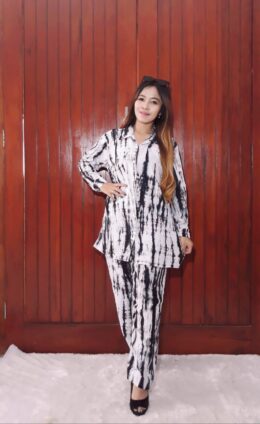 One Set Batik Tie Dye Lengan Panjang