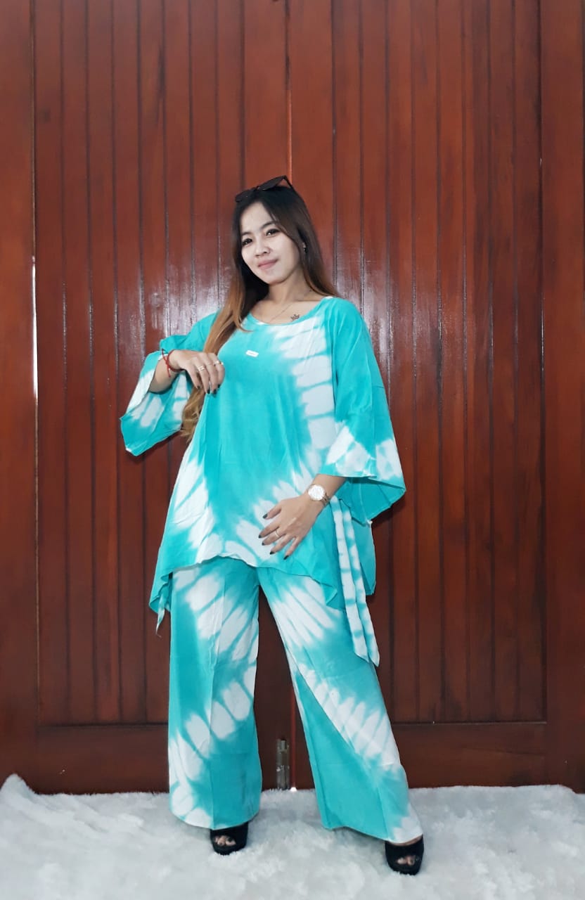 One Set Batik Tie Dye Sayap Jumbo