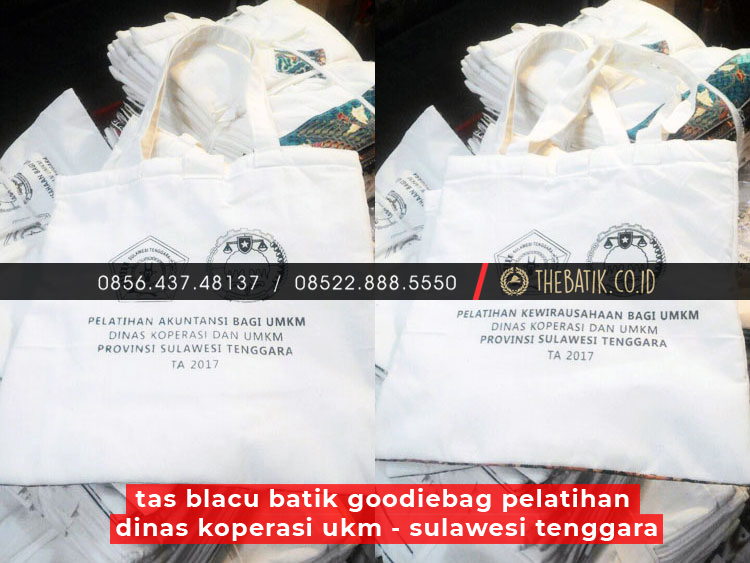 Tas Blacu Batik Goodiebag Pelatihan Dinas Koperasi UKM Sulawesi Tenggara