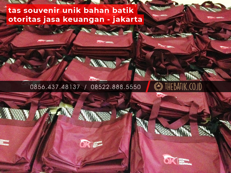 Tas Souvenir Unik Bahan Batik OTORITAS JASA KEUANGAN (OJK) Jakarta