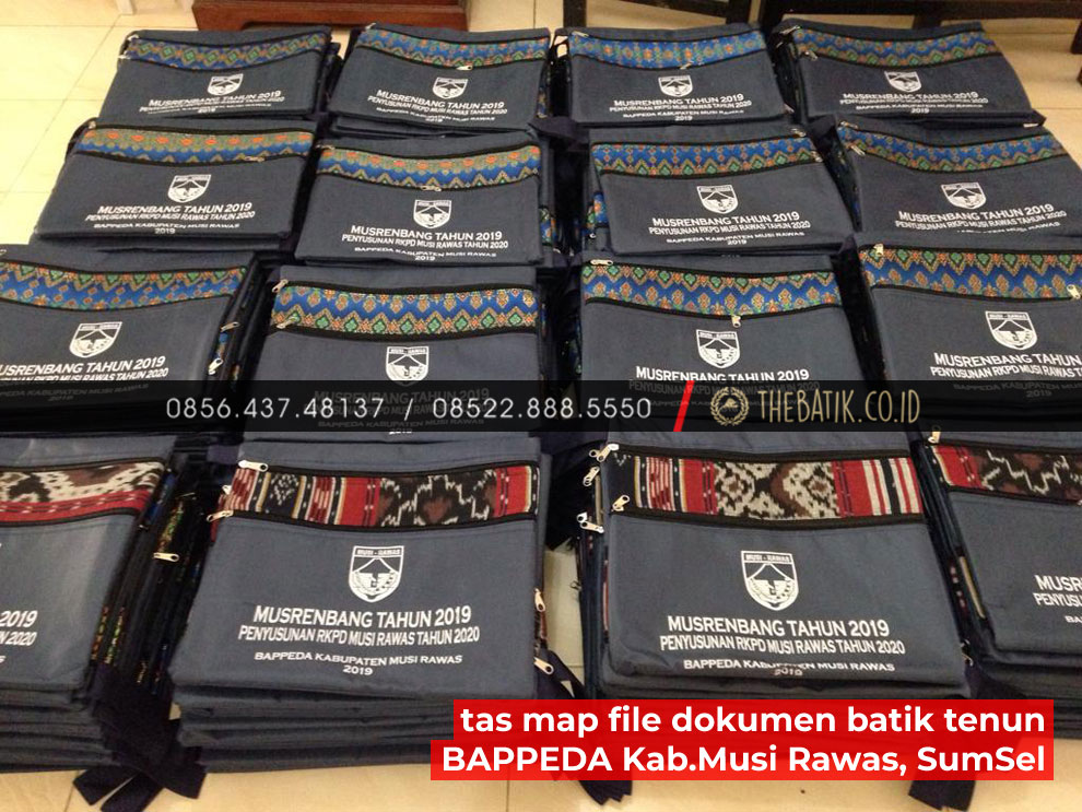 Tas Map File Dokumen Batik Tenun Souvenir Musrenbang BAPPEDA Musi Rawas