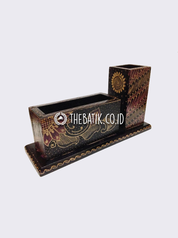 Souvenir Card Holder Unik Kerajinan Kayu Batik