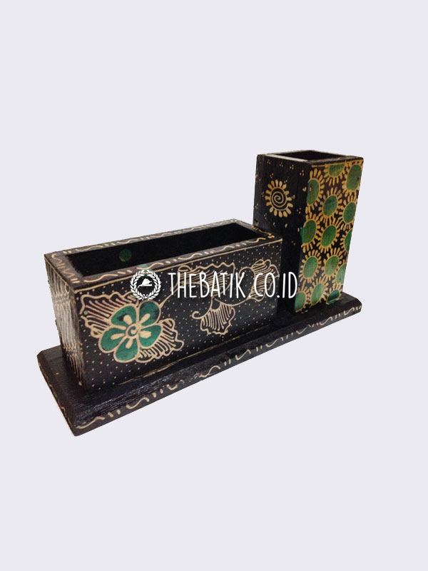 Souvenir Card Holder Unik Kerajinan Kayu Batik