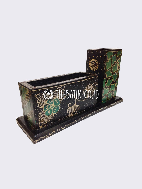 Souvenir Card Holder Unik Kerajinan Kayu Batik