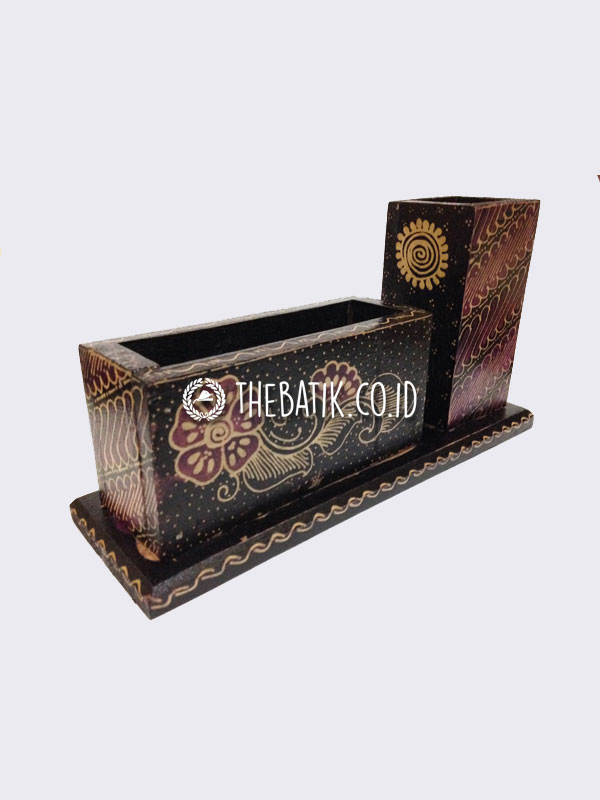 Souvenir Card Holder Unik Kerajinan Kayu Batik