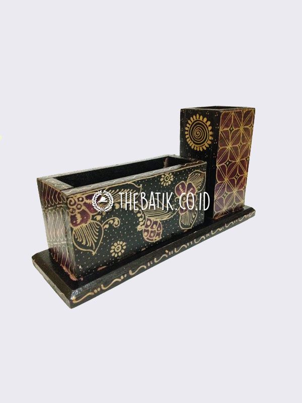 Souvenir Card Holder Unik Kerajinan Kayu Batik
